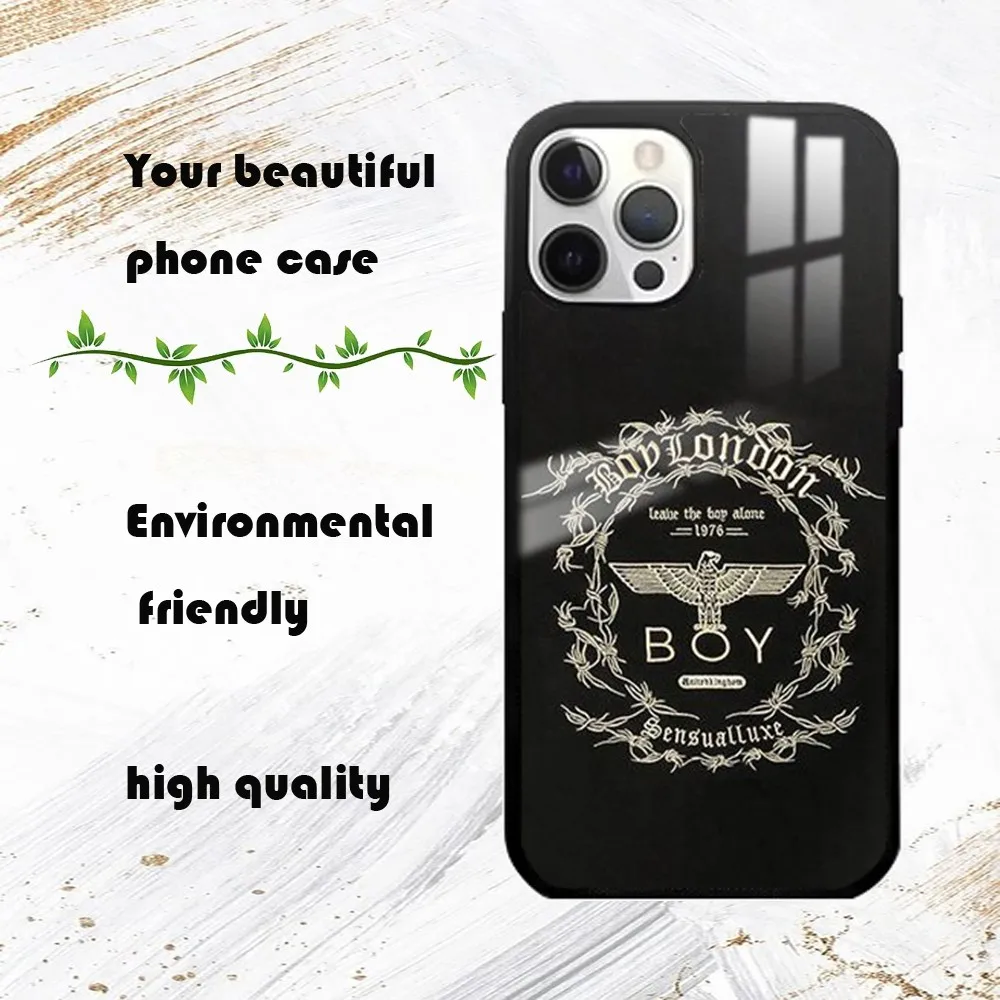 B-BOY L-LONDON Phone Case For iPhone 16 15 14 13 12 11 Pro Max Plus Mini PC Fashion mirror phone case