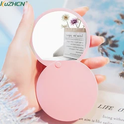 Sliding Cover Handheld Makeup Mirror Portable Folding Make-Up Mirror Creative Mini Mirror Sliding Cover Handheld Makeup Mirror