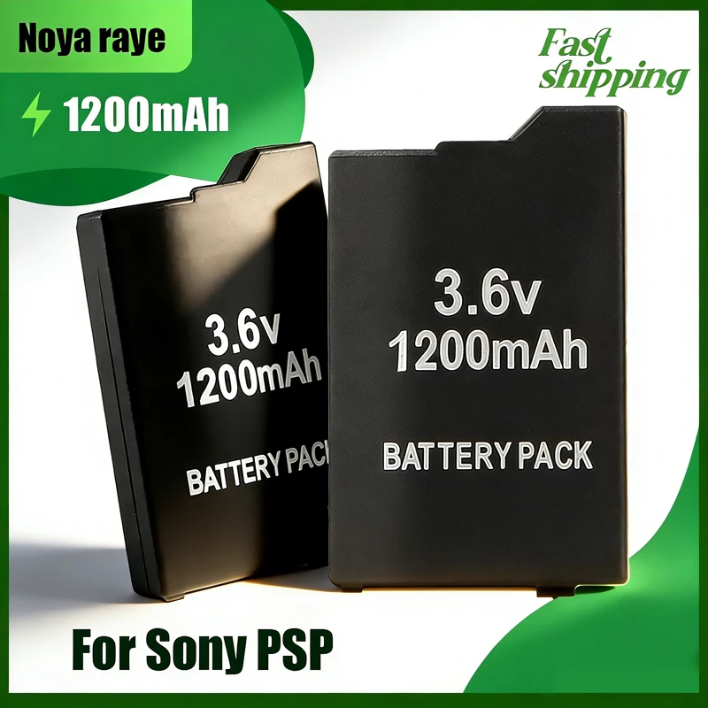 Batería de Repuesto Recargable de Iones de Litio Noya raye de 1200mAh y 3.6V para Consola Sony PSP 2000/3000 PSP-S110