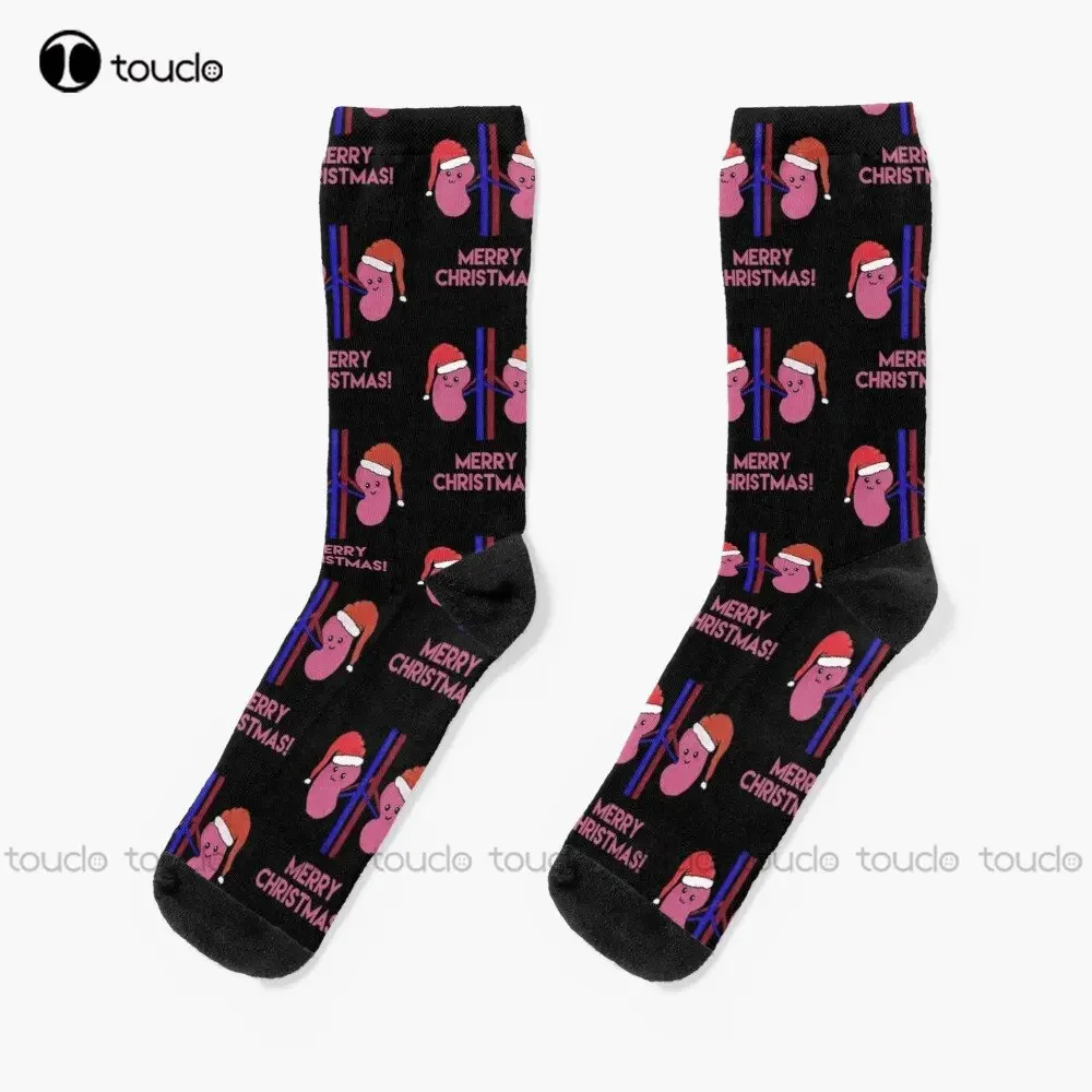 Merry Christmas  Cute Kidneys Socks Sock Boots High Quality Cute Elegant Lovely Kawaii Cartoon Sweet Cotton Sock Custom Gift Art