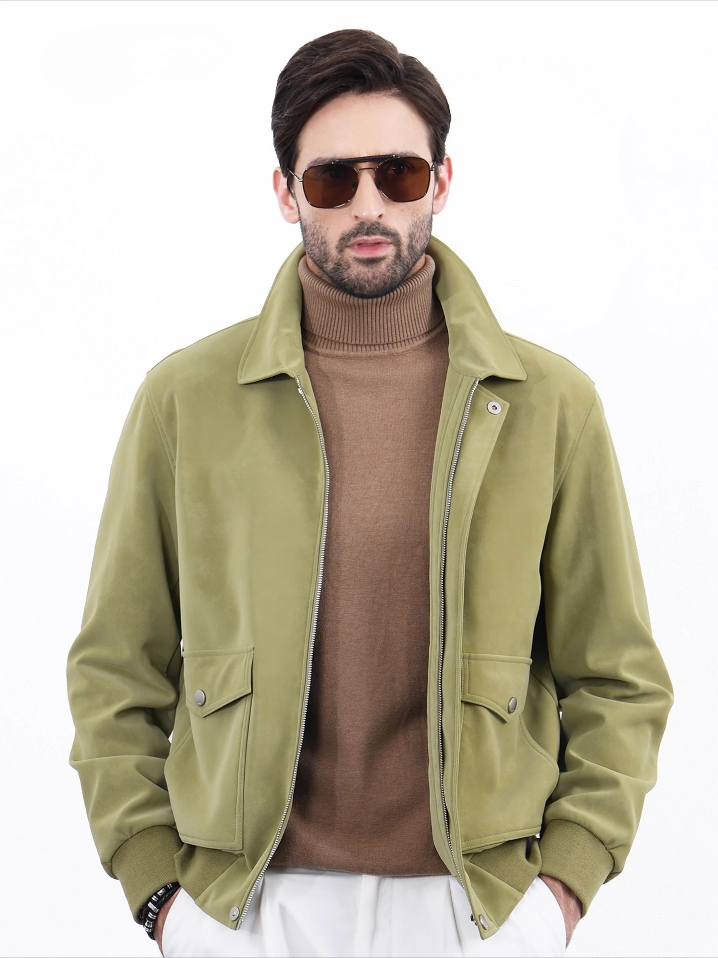 

Осенне-зимняя новая мужская куртка, модная замшевая куртка в стиле ретро, повседневная рабочая одежда с лацканами