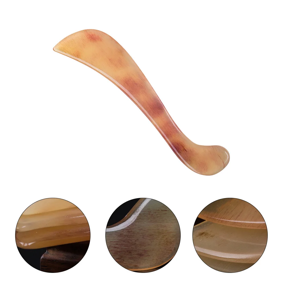 1 قطعة تجميل الوجه غوا شا مجلس القرن المواد السلس حافة لتخفيف الآلام أداة تدليك للعناية بالبشرة العضلات الاسترخاء كشط #6