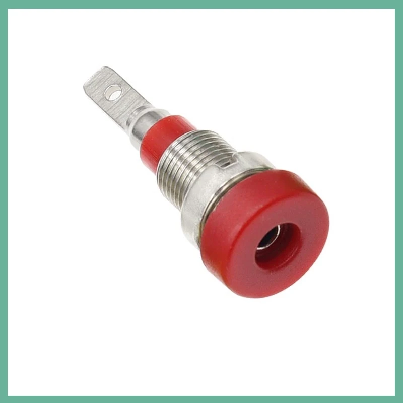2mm Brass Binding Post Banana Female Hole Jack Panel Mount Test Electrical Connector Pure Copper Insulated Power Terminal E3