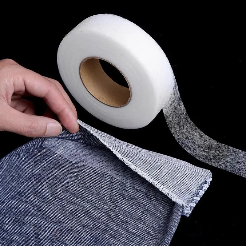 Selbstklebendes Hosenbündchenband zum Aufbügeln, zum Verkürzen von Jeans und Kleidung, für Hüte und Kleidung, Heißschmelz-Doppelseitiges Klebeband, Nähwerkzeug – Detail 2