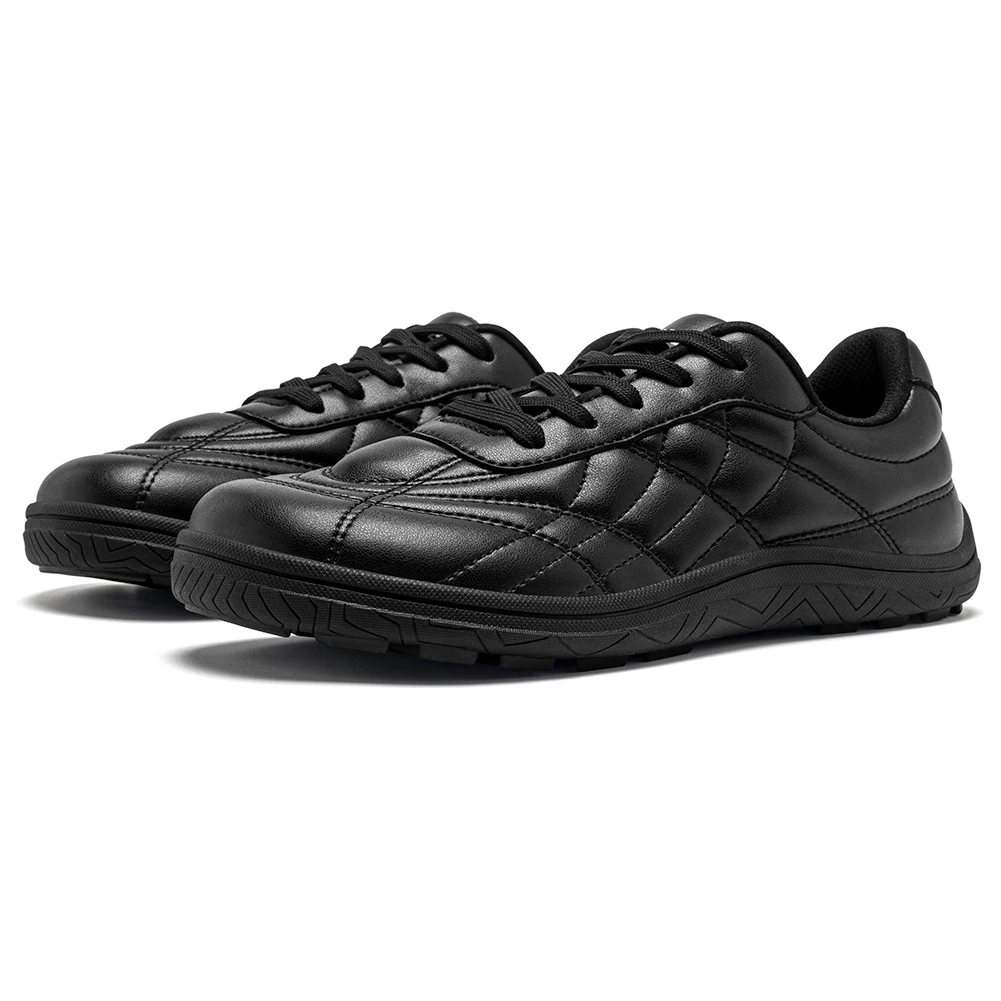 HOBIBEAR Damen-Sneaker mit breiter Zehenbox, Kunstleder, Barfußschuhe, klassische Schnürschuhe mit Nähfaden, zum Gehen geeignete Schnürsneaker – Detail 6