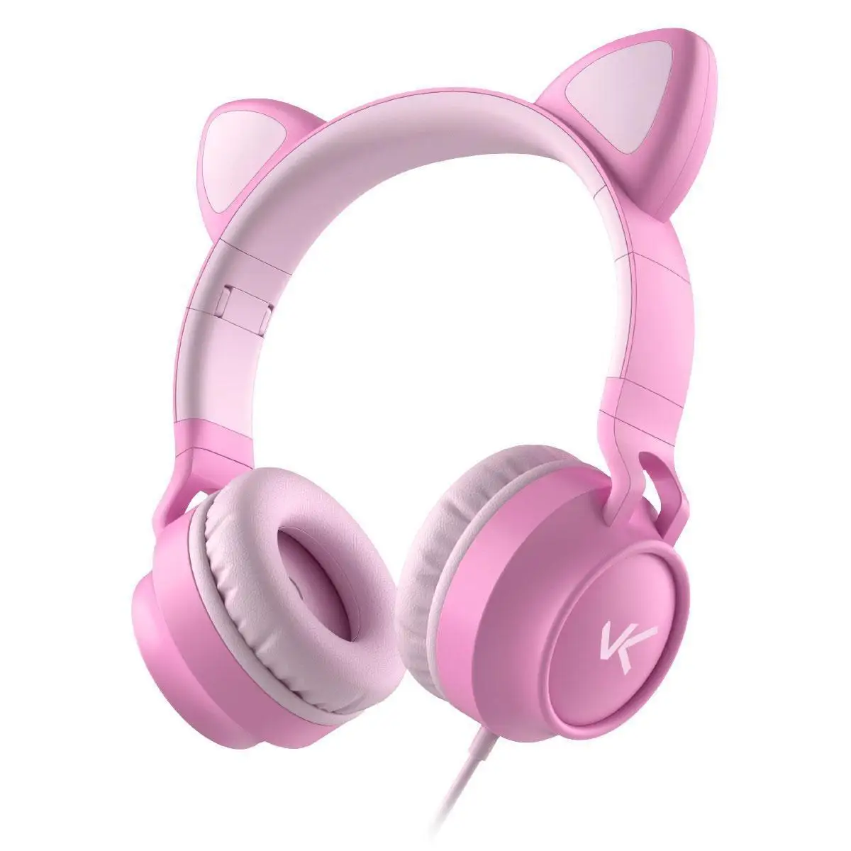 HEADSET FONE KITTY EAR-PINK CAT EAR WITH MICROPHONE CABLE 1.2M PLUG P2 STEREO P3 - KE120R