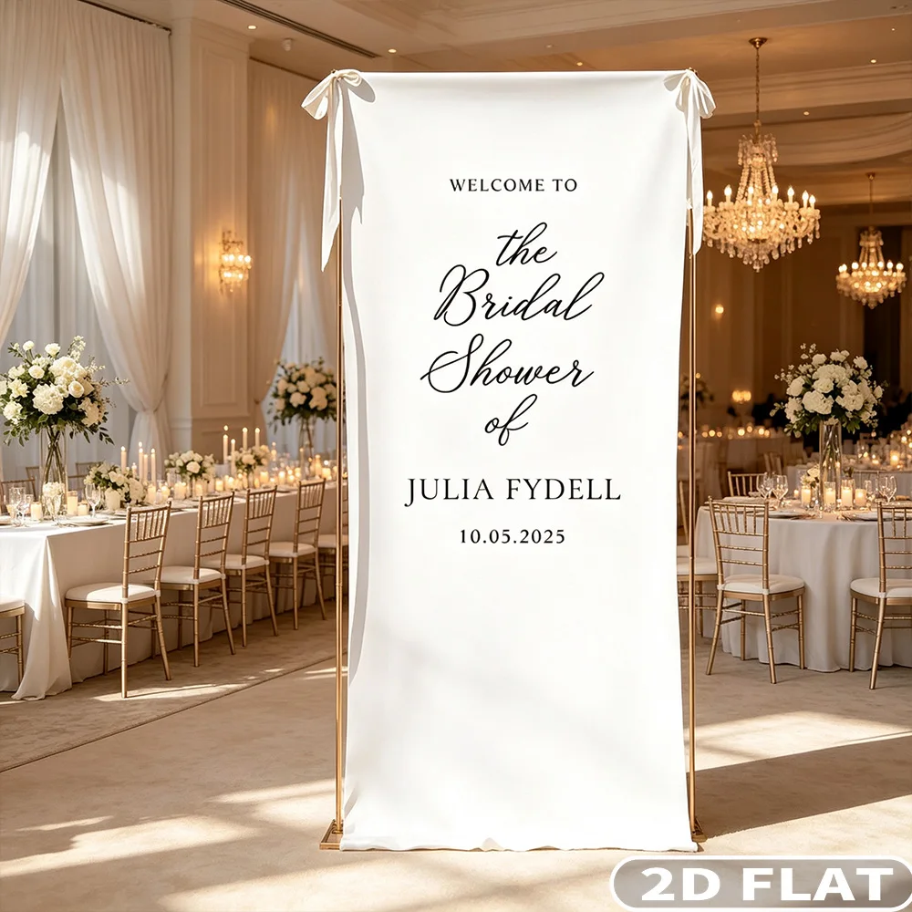 1pc Custom Fabric Sign for Bridal Party, Welcome Banner for Bridal Shower, Bride-To-Be Decoration, Wedding Shower Signage