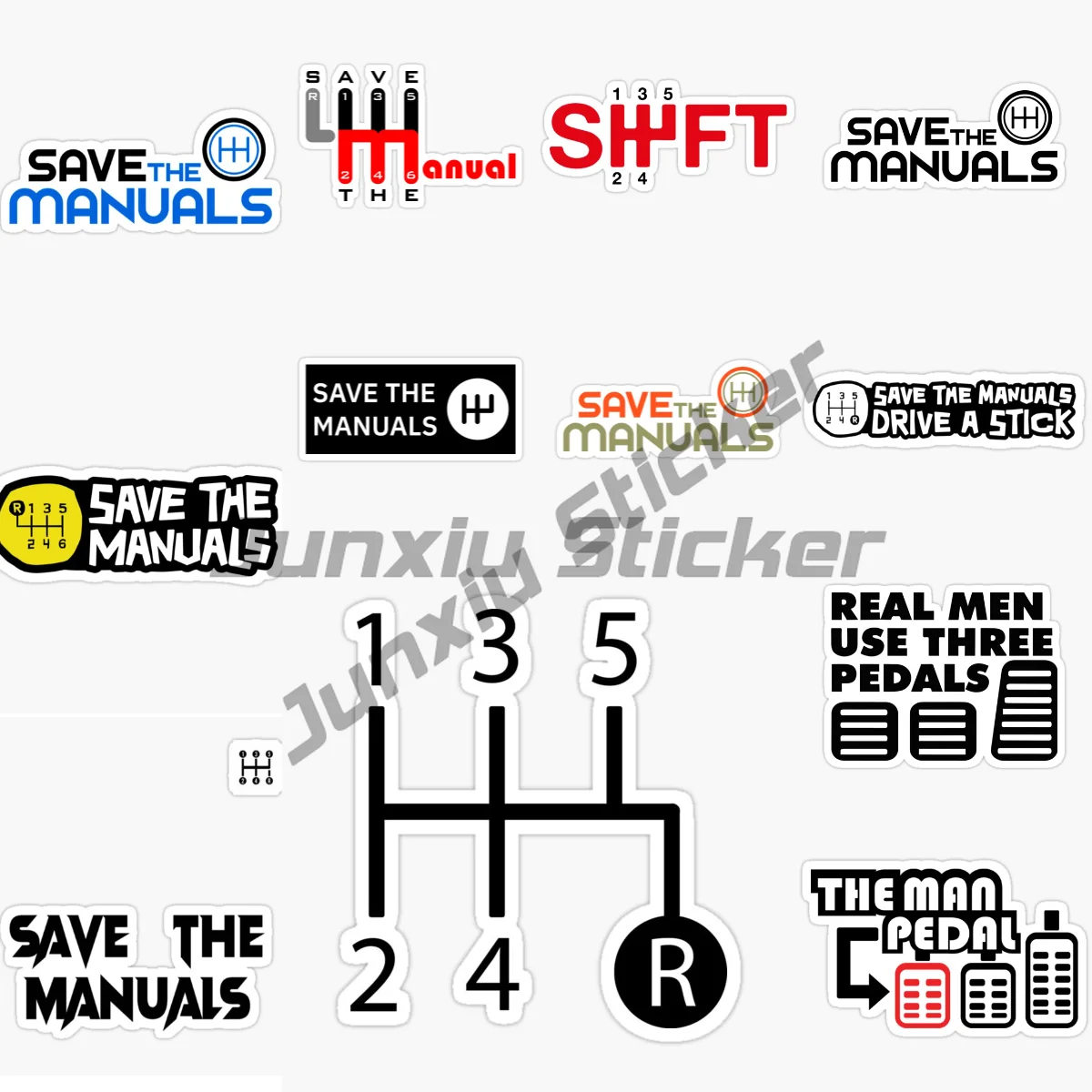 

SAVE THE MANUALS Vinyl Self-adhesive Car Stickers External Decorative Decals