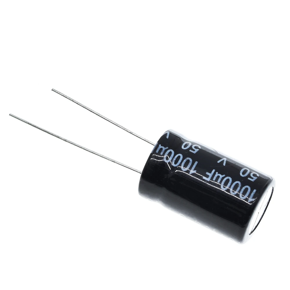 TZT 10pcs Aluminum electrolytic capacitor 1000uF 50V 13 * 20 mm frekuensi tinggi Radial Electrolytic kapasitor