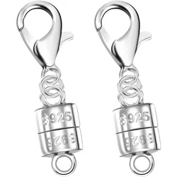 925 Sterling Silver Magnetic Necklace Clasps,Magnetic Necklace Clasps and Extenders,for Bracelet Necklace