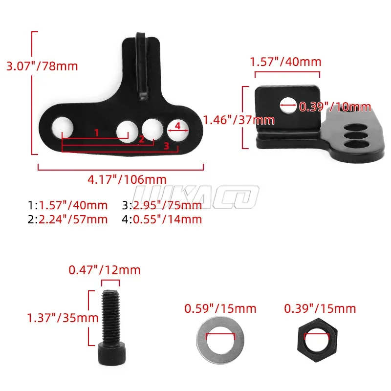 Kit D'Abaissement Arrière Réglable 2,5 à 7,6 Cm Pour Harley-Davidson Sportster XL883 1200 1988-1999