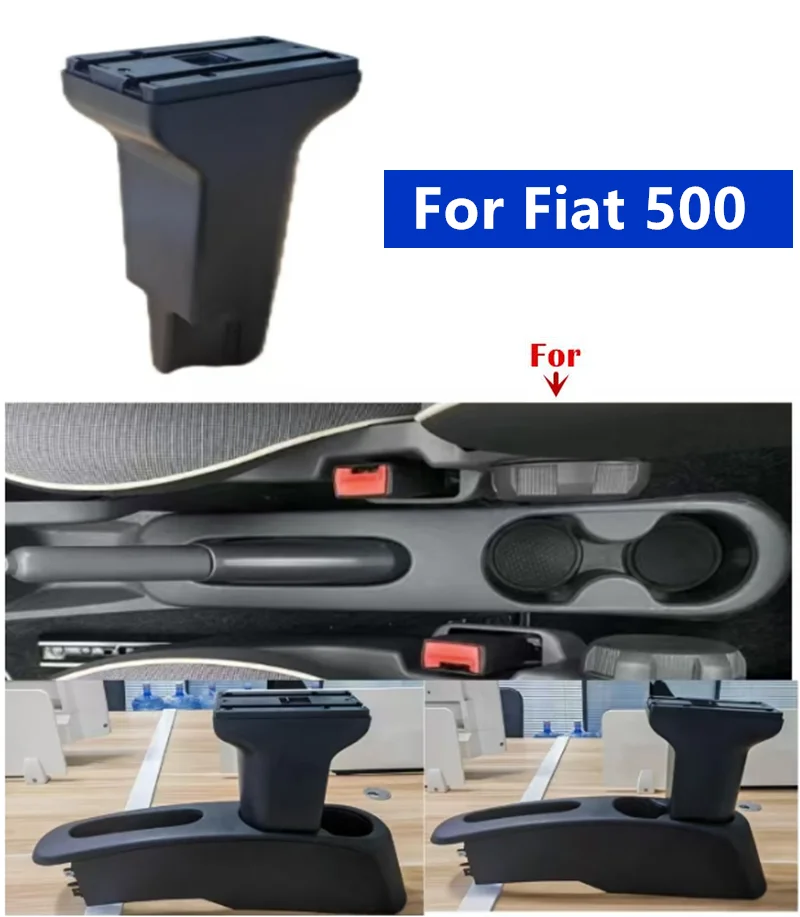 For Fiat 500 Armrest Box For Fiat CRONOS Car Armrest Box Dedicated Retrofit Heighten Interior Center Storage Box Car Accessories