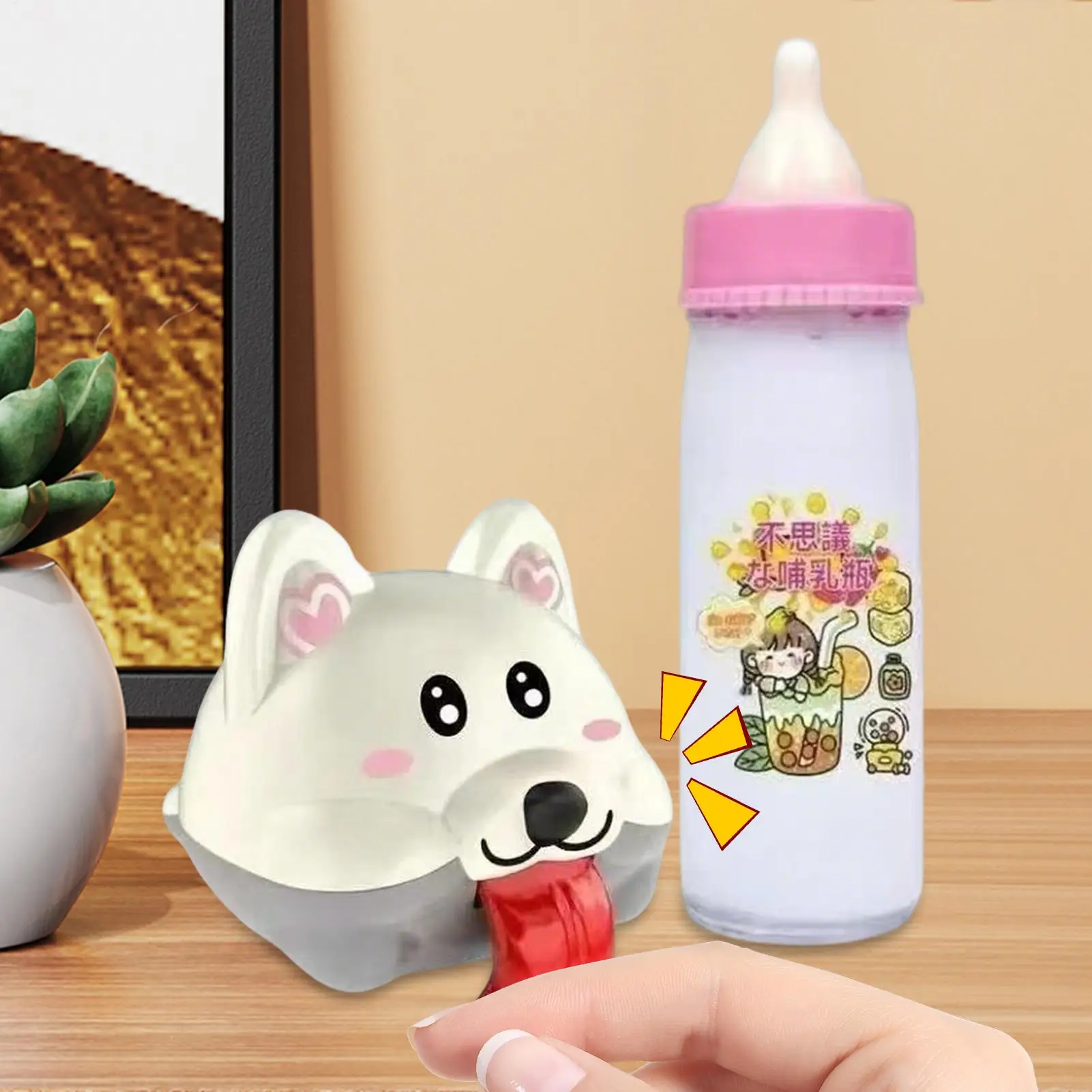Pretend Play Toy For Kids Milk Bottles And Sound Puppy Toy Kit Doll Clothing & Accessories Sets For Boys Girls Children Baby