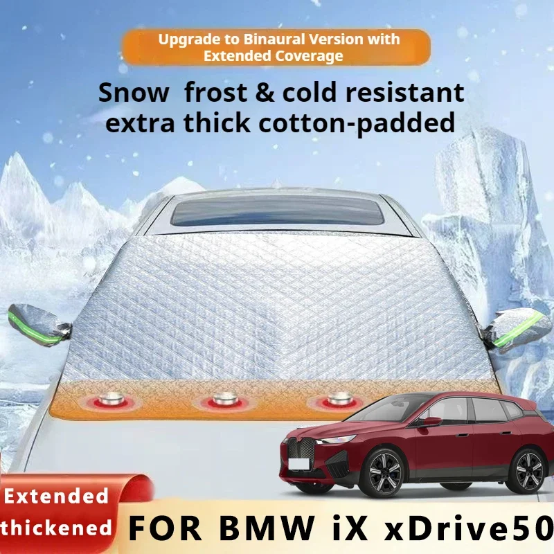 

Thickened Car Now Sunshade Windshield Cover With 5/9 Magnets UV Protection Anti Snow Sunlight For BMW IX XDrive50