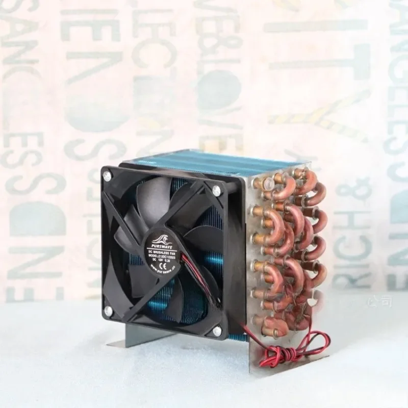 Welder Water Cooled Radiator Air Cooled Condenser Copper Tube Fin Type Evaporation Belt 120 Fan