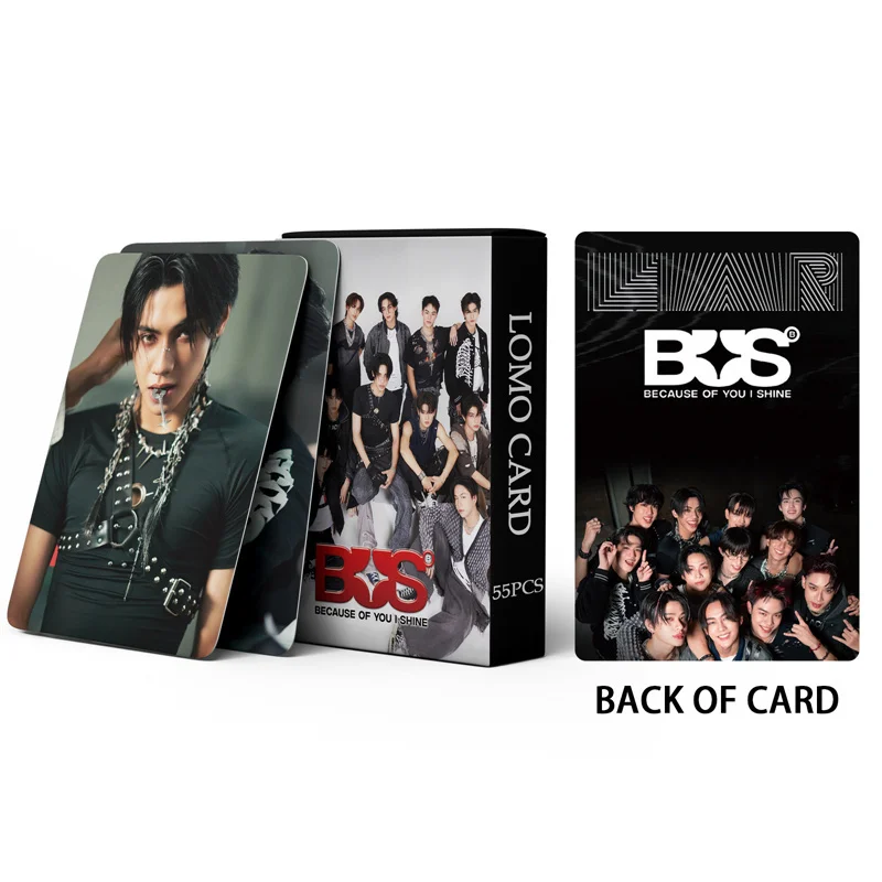 55pcs BUS Boy Group Small Card Album LIAR LOMO Card Thai Boy Group Because Of You, I Shine Postcard Photo Card Collector Card