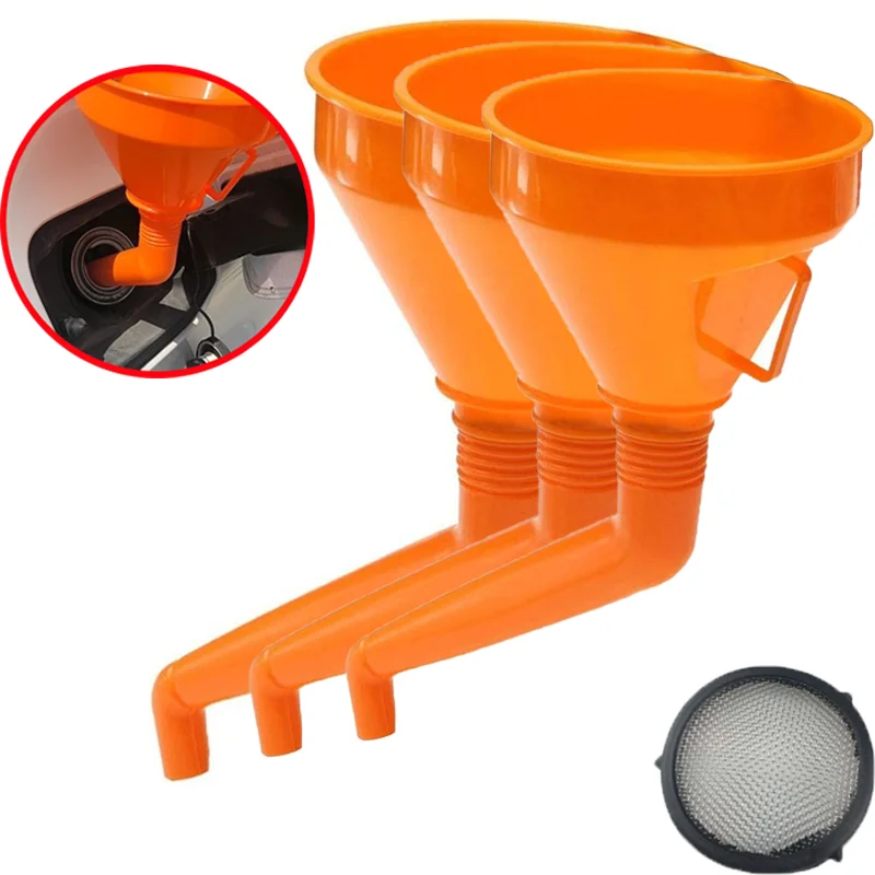 

Refueling Funnel with Filter High Quality Motorcycle Gasoline Engine Refuel Funnels Car Repair Filling Tool 130/145/160mm