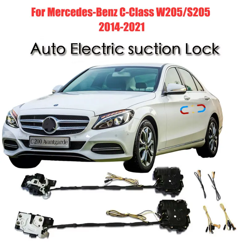 For Mercedes-Benz MB C-Class W205 Car Soft Close Door Latch Pass Lock Actuator Auto Electric Absorption Suction Silence Closer