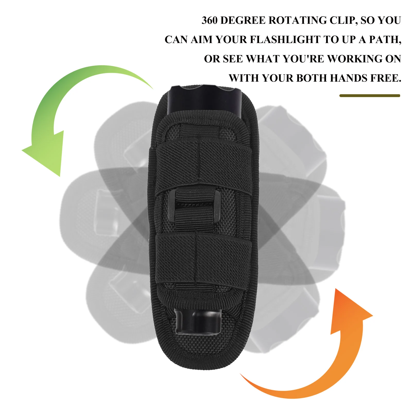 

Flashlight Fanny Pack 360 Degree Rotatable Clip Duty Belt Pouch Nylon Torch Fixing Strap Case Outdoor Camping Security