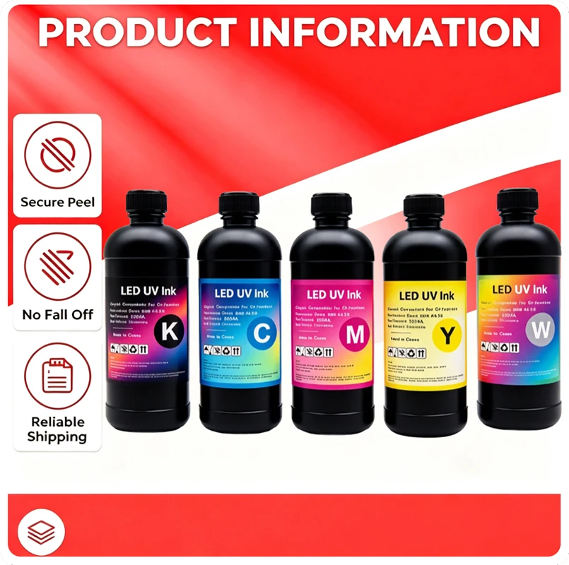 Compatible For Epson LED UV Ink I1600 TX800 XP600 Phone Case Glass Metal Crystal Label A3 UV Printer Ink 9901
