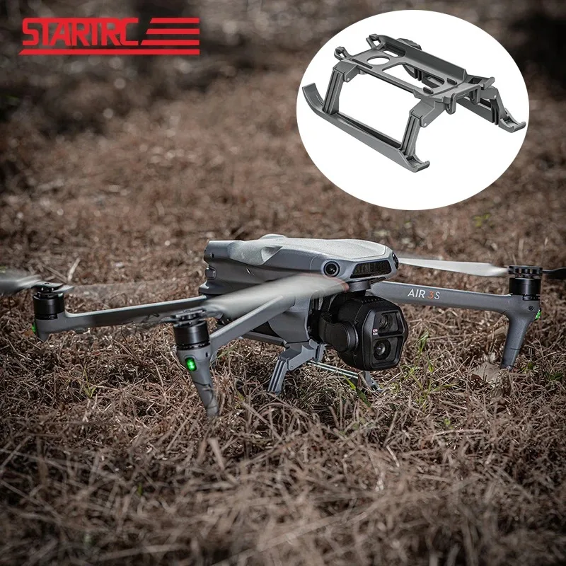 For DJI Air 3S Landing Gear Folding Heighten Support Legs Quick Release Landing Skid Anti-drop Buffer Flight Drone Accessories