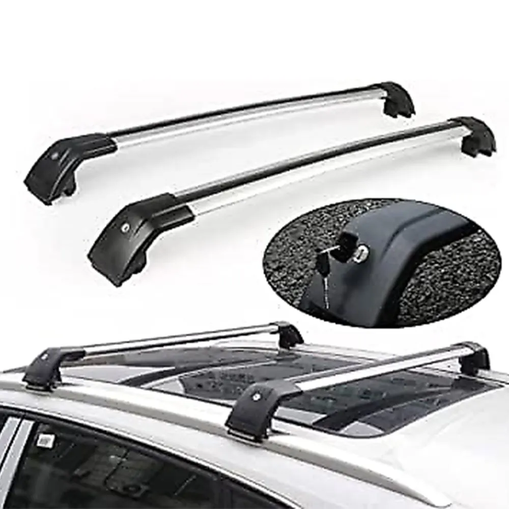 2Pcs Lockable Roof Rail Rack Cross Bar Crossbar Fits for Suzuki Vitara 2015-2022