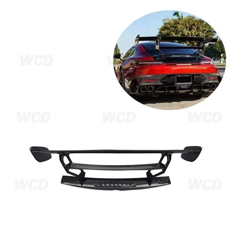 Style Real Carbon Fiber Rear Spoiler Rear Wing for -GT GTS GTR Rear Tail Wings Body Kit Retrofit