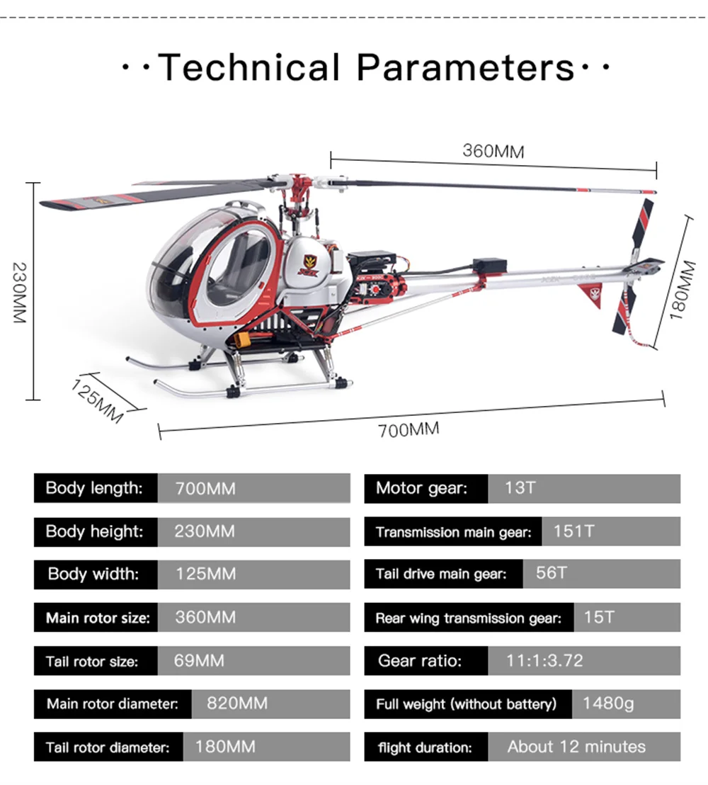 JCZK 300C PRO 470L DFC 6CH Scale RC Helicopter RTF One-key Return GPS Hover z nadajnikiem AT9S PRO