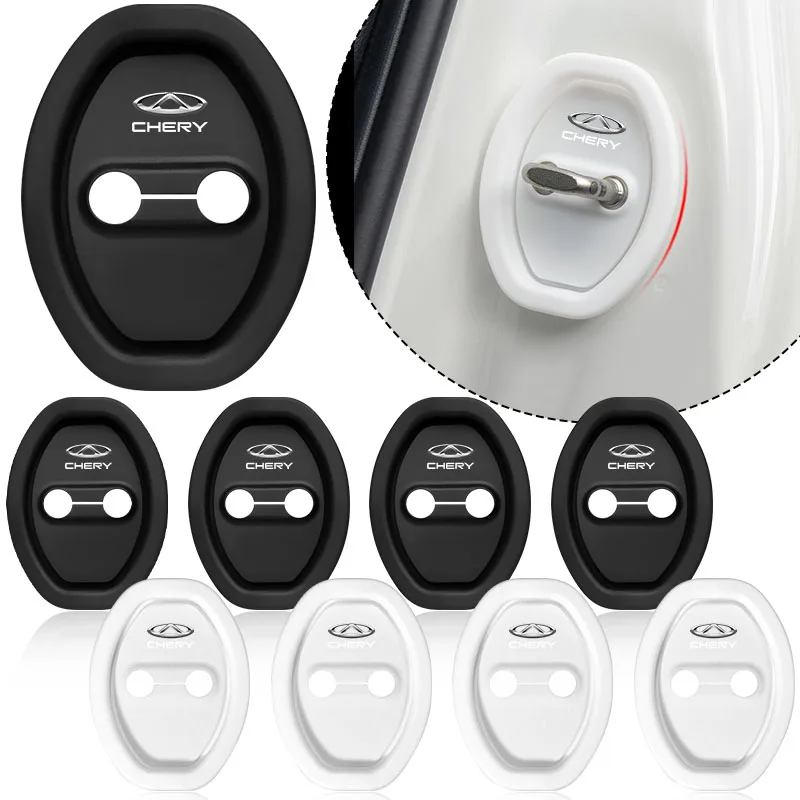 

Защитный чехол для автомобильного дверного замка, силикагель, аксессуары для Chery Tiggo 7 A3 A5 QQ KIMO INDIS Jago 8 Arrizo 5 7 Pro 3x Pro 2021