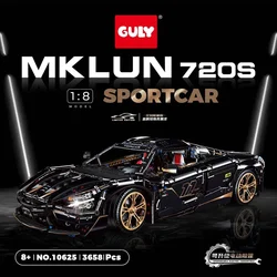 IN STOCK 1:8 MOC Sport Racing CAR Model 720S With Motor 10625 3658Pcs Building Blocks Bricks Toys For Children Christmas Gifts