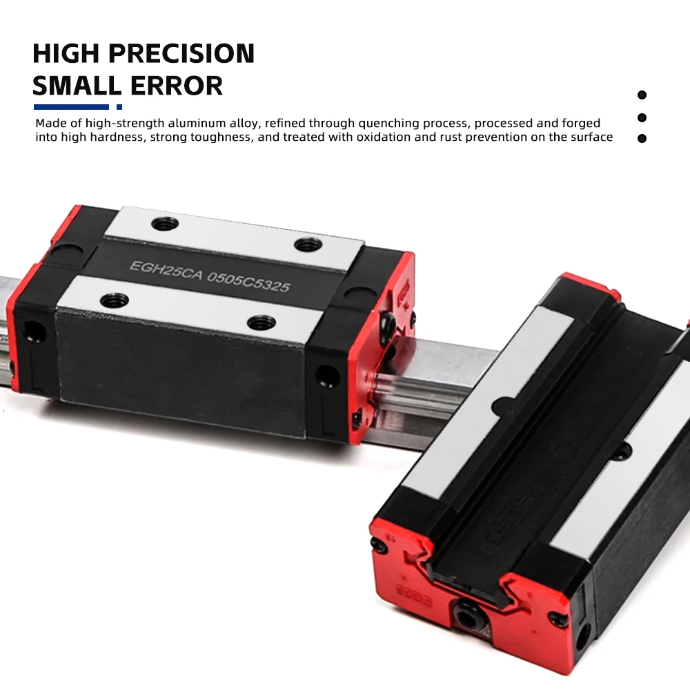 2 Stück EGR15 EGR20 EGR25 Linearführung 100 mm-1000 mm Linearschienen + 4 Stück EGH15CA EGH20CA EGH25CA EGW20CC Schieberblock für CNC-Teile – Detail 7