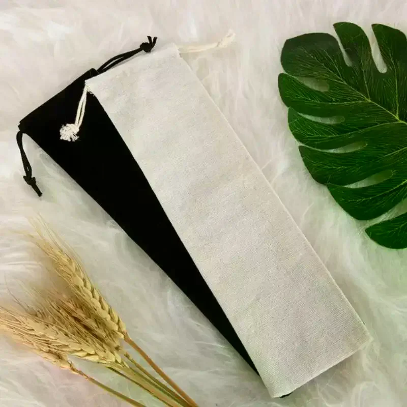 Cotton Linen Drawstring Straw Storage Bag Multi-functional Washable Dustproof Pouch for Home Office Travel Outdoor Use