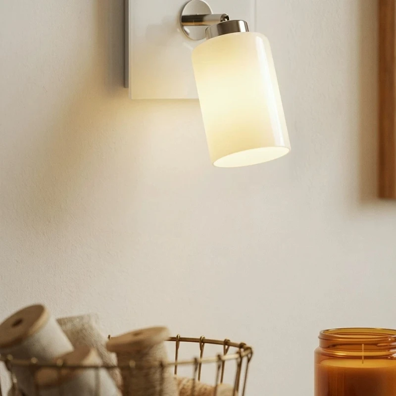 Contemporary Minimalists Wall Lamps Adjustable Glass Lampshade LED Wall Sconces Bedroom Bedhead Hotel Study Embellish Luminaires