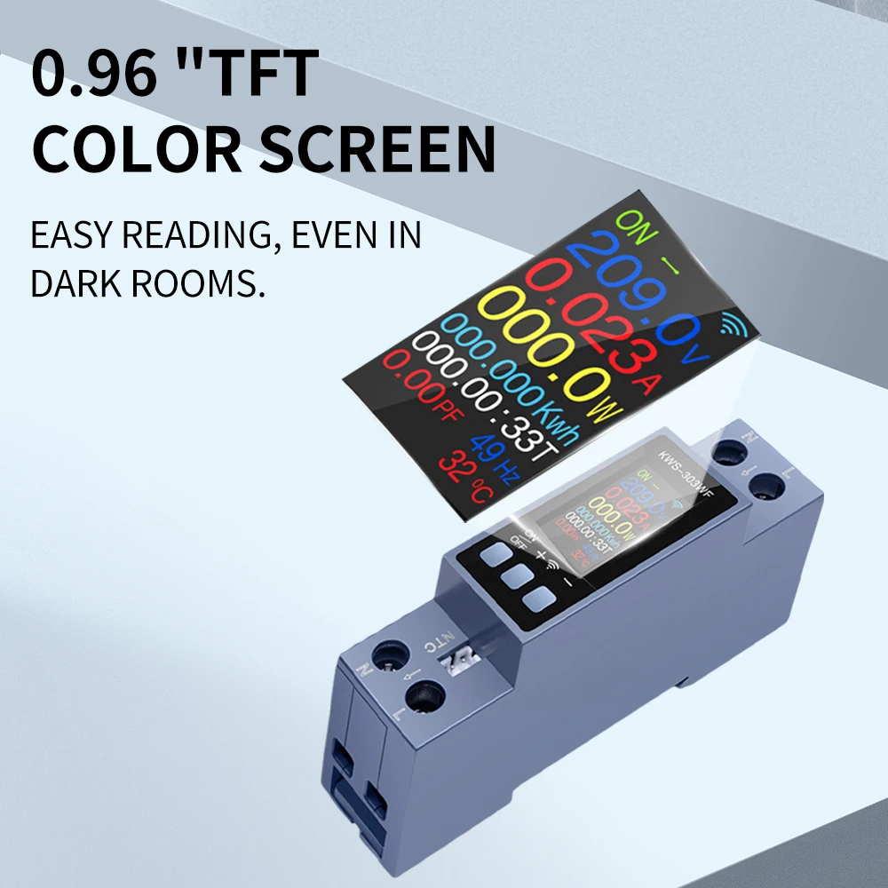 KWS-303 WIFI Smart Switch Circuit Breaker 8-in-1 Two-phase Multi