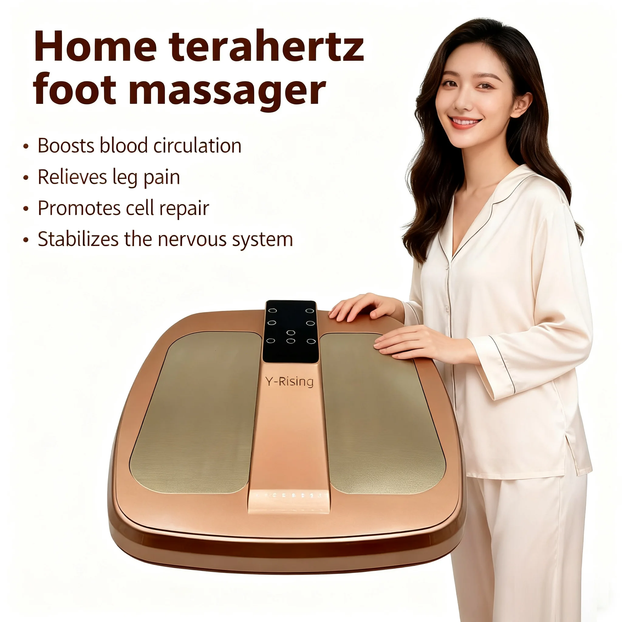 Thz Terahertz Spa P90 Gold Latest Design Terahertz Foot Massager Home Foot Therapy Products PEMF Leg Warming