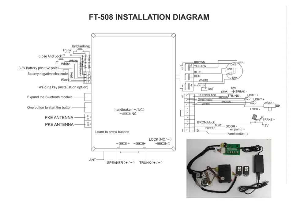 Universal One-Button Remote Starter and Keyless Entry System for All Cars with PKE Alarm Feature