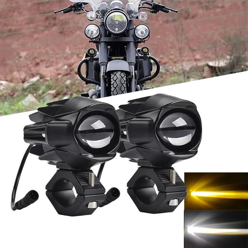 Motorcycle LED Fog Light Flashing White Yellow High/Low Beams For BMW R1200GS ADV F800GS F700GS F650GS S1000XR K1600