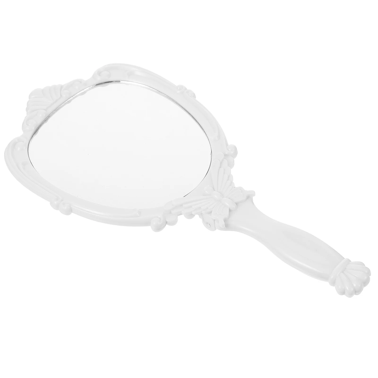 빈티지 휴대용 접이식 화장 거울 레트로 플라스틱 거울 소녀 여행용 화장 도구 가정용 화장대