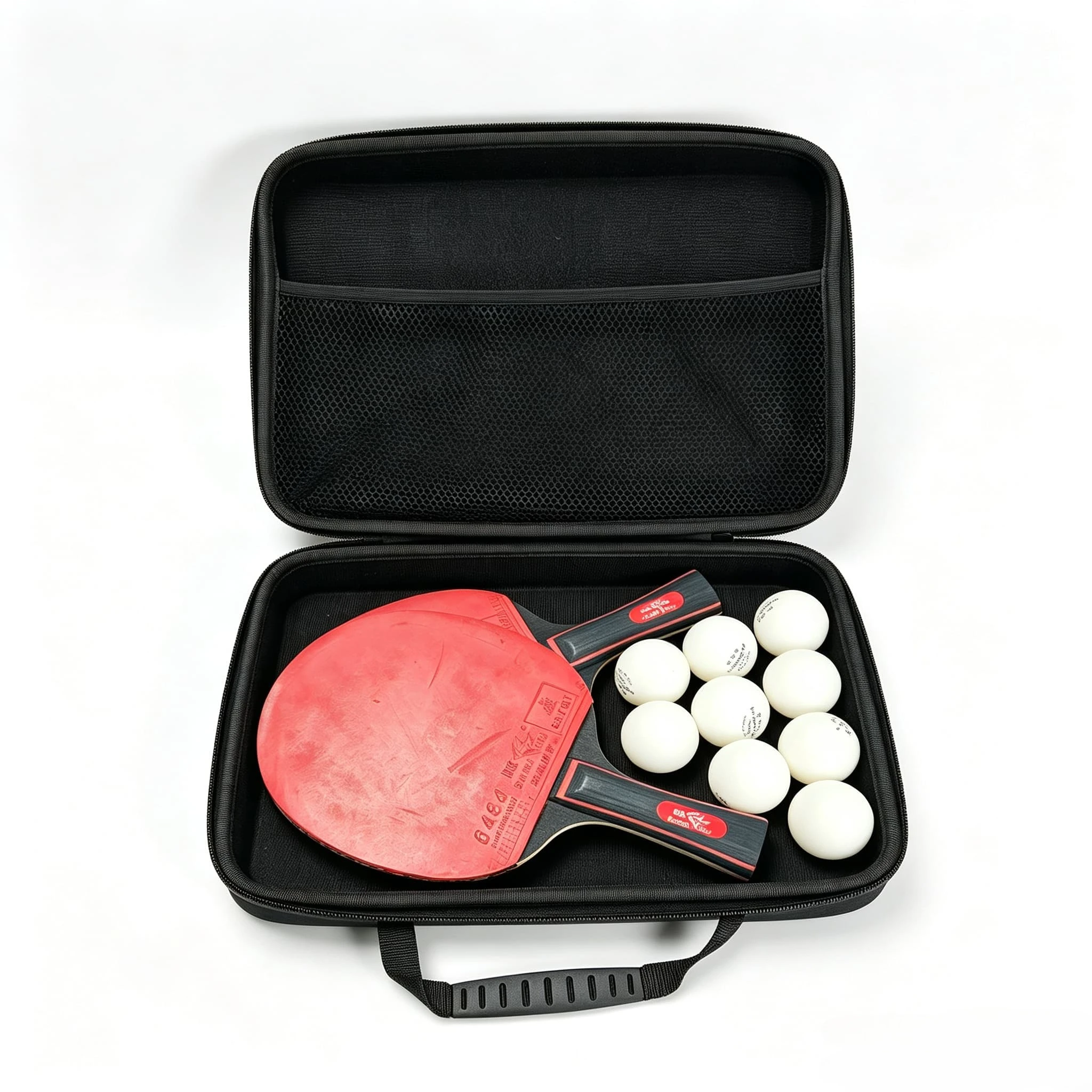 Portable Hard EVA Table Tennis Paddle Storage Case Shock Resistant Ping Pong Racket Carrying Bag Large Capacity Protective Pouch