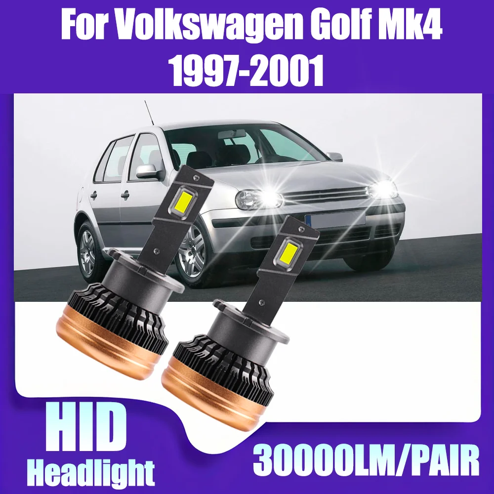 

2X 120 Вт высокой мощности D2S HID лампы для фар авто HID ксеноновые фары 6000K супер яркий белый для Volkswagen Golf Mk4 1997-2001