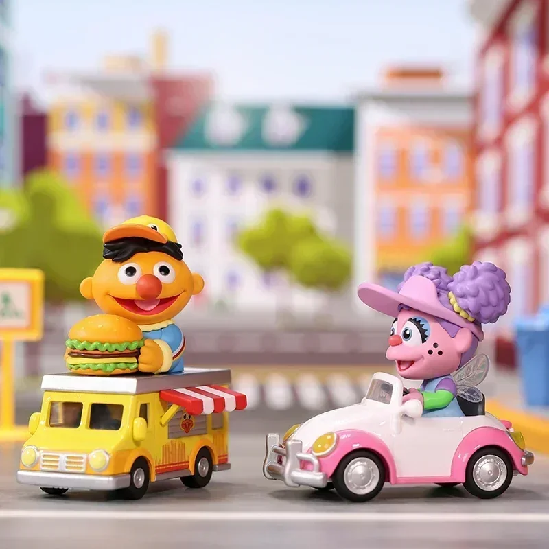POP MART Série de Veículos de Vila Sésamo Caixa Mistério - Bolsa Cega Anime Figura Ornamentos Boneca Bonito Presente
