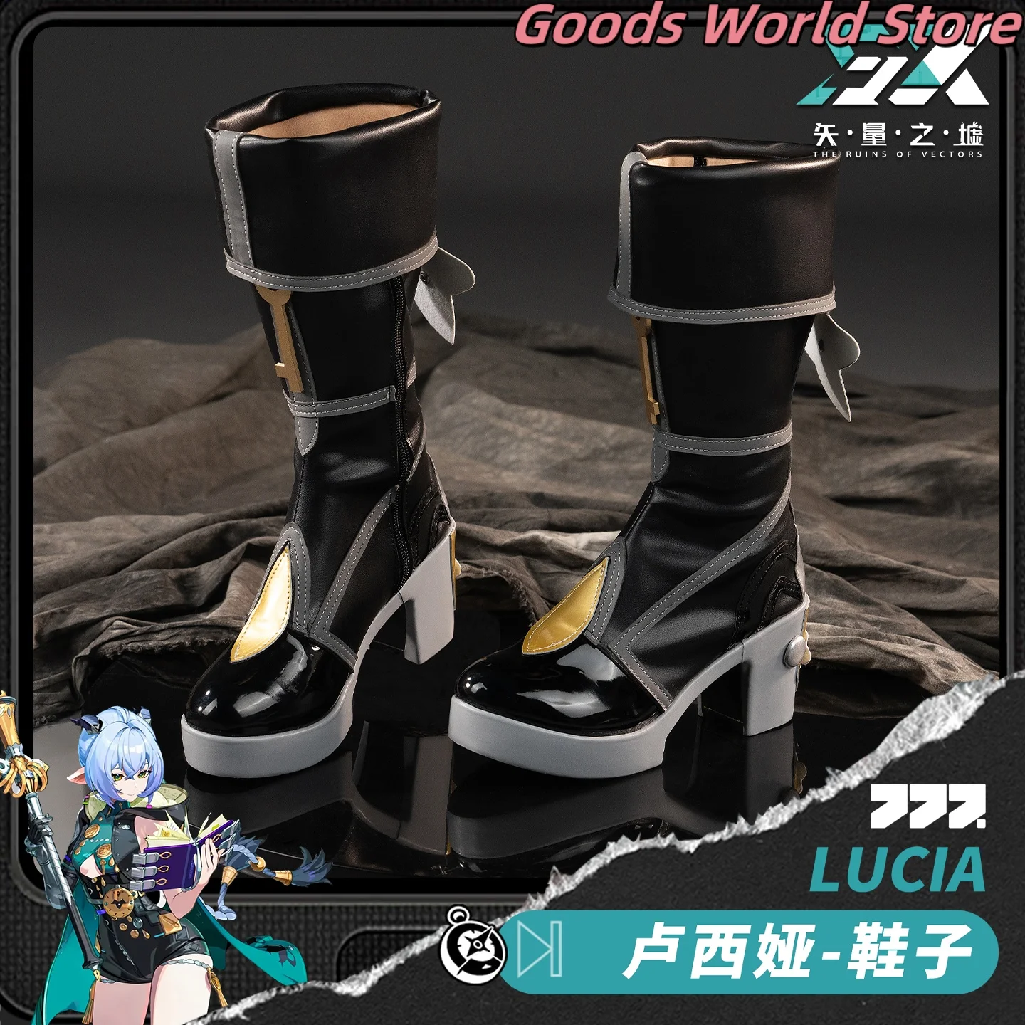 En stock, zapatos de Cosplay de Lucia, accesorios, juego de Anime ZZZ Zenless Zone Zero Lucia, zapatos de juego de rol para fiesta de Halloween
