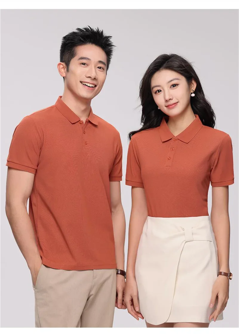 Poloshirt mit individuellem Logo-Druck für Herren und Damen, 16-farbige Sommer-Modeoberteile – Detail 6