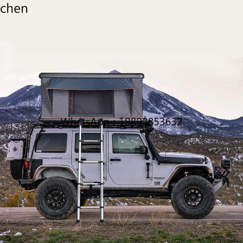 aluminum roof tent self-driving tour camping free construction lunch break room bed car overnight