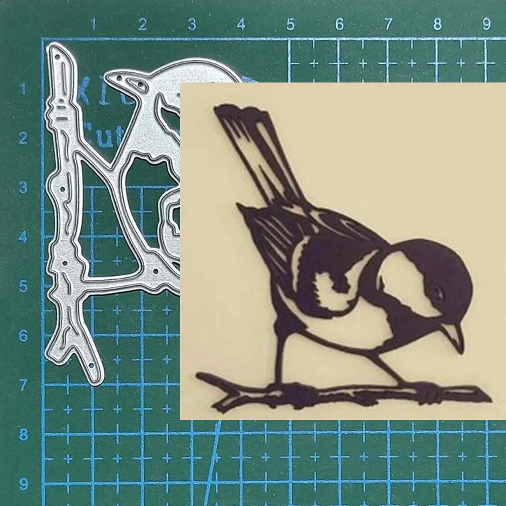 Metalowa forma szablonowa Wycinanie matryc papuga ptak dekoracja scrapbook matryce album papierowe karty rzemiosło wytłaczanie