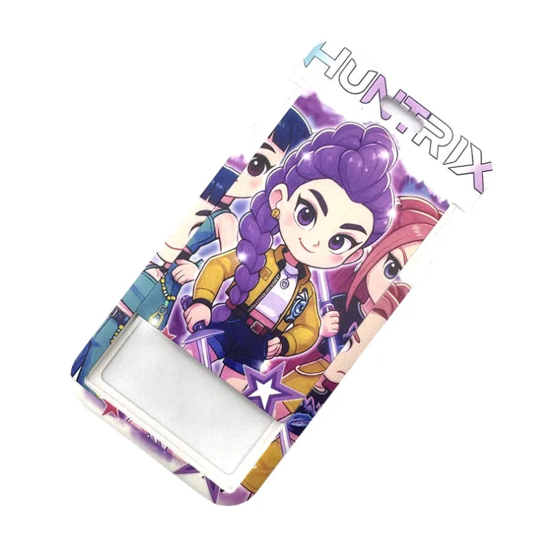 KPop شيطان الصيادين ريترو ستايل حامل أوراق الاعتماد الزهور اسهم ل مفتاح الرقبة حزام لبطاقة شارة الصالة الرياضية المفاتيح كيرينغ الهدايا #3