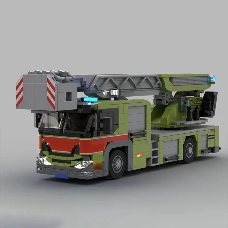 

City Vehicle MOC L360 Fire Truck with Magirus Turntable Building Blocks Model Bricks Sets Assemble Display Children's Toys Gifts