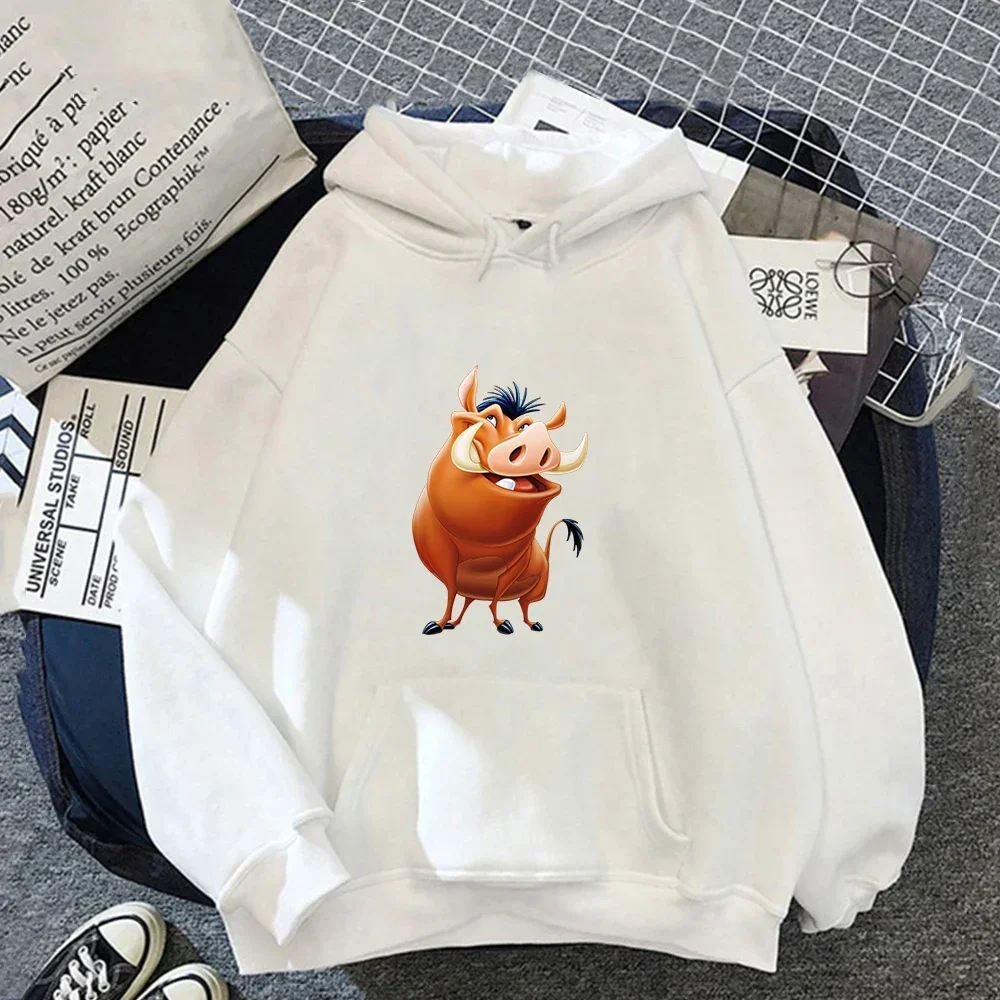 Nuove felpe con cappuccio stampate leone per le donne Pullover con cappuccio Kawaii vestiti stampa cartone animato estetico caldo Femme coppia felpe da donna