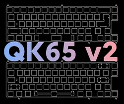 QK65 V2 Keyboard Plates FR4 Brass Carbon Fiber PP POM  ( PCB-mounted and Plate-mounted Stabilizer use )