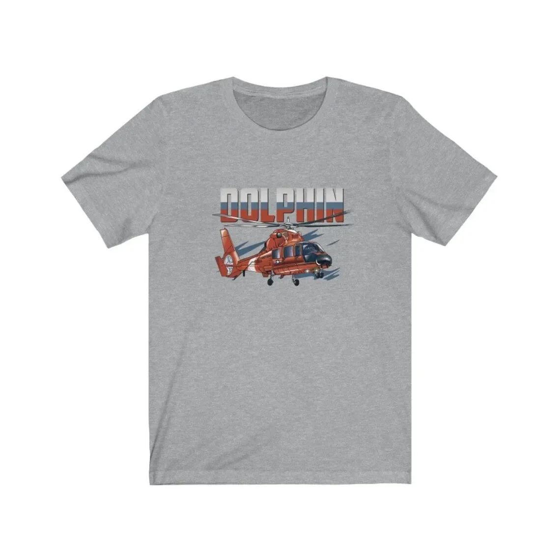 US Coast Guard Dolphin Helicopter T-Shirt 100% Cotton O-Neck Summer Short Sleeve Casual Mens T-shirt Size S-3XL